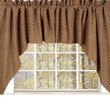 Black Nutmeg Kingston Jacquard Swag Lined SW310011 - The Fox Decor